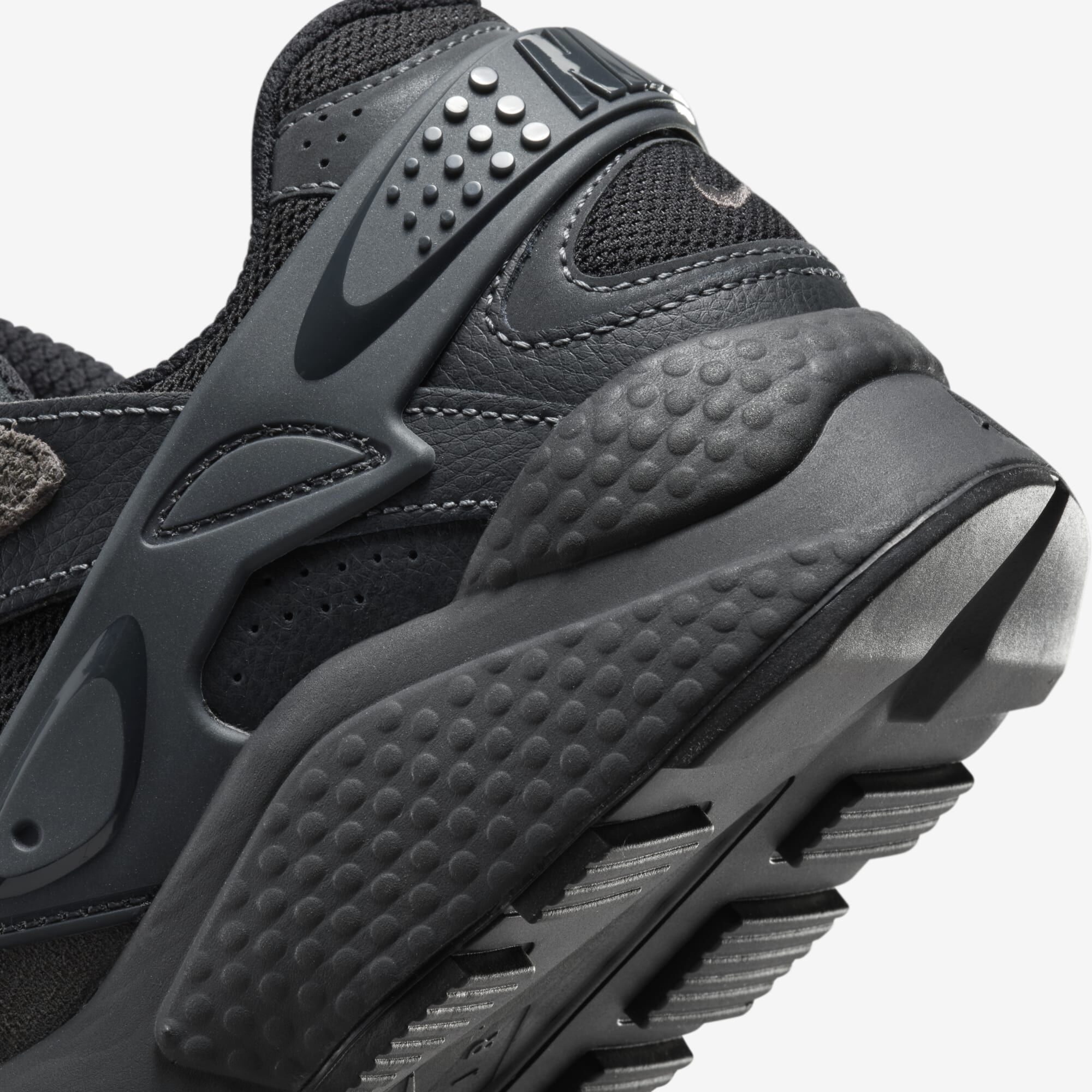 Nike Air Huarache Runner, Negro/Fresno Medio-Antracita, hi-res