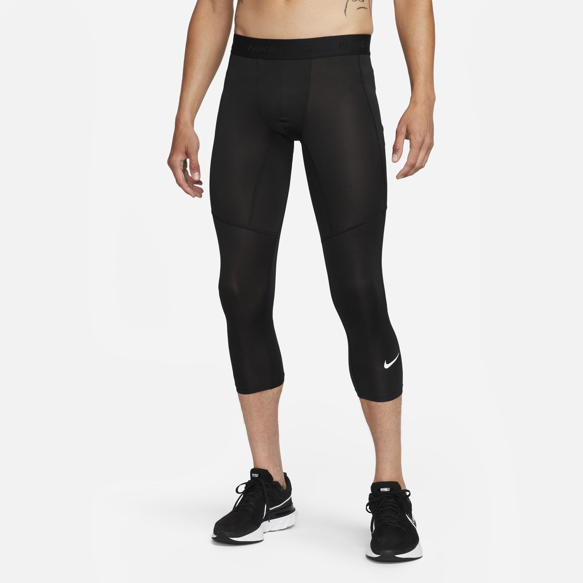 Nike Pro, Negro/Blanco, hi-res