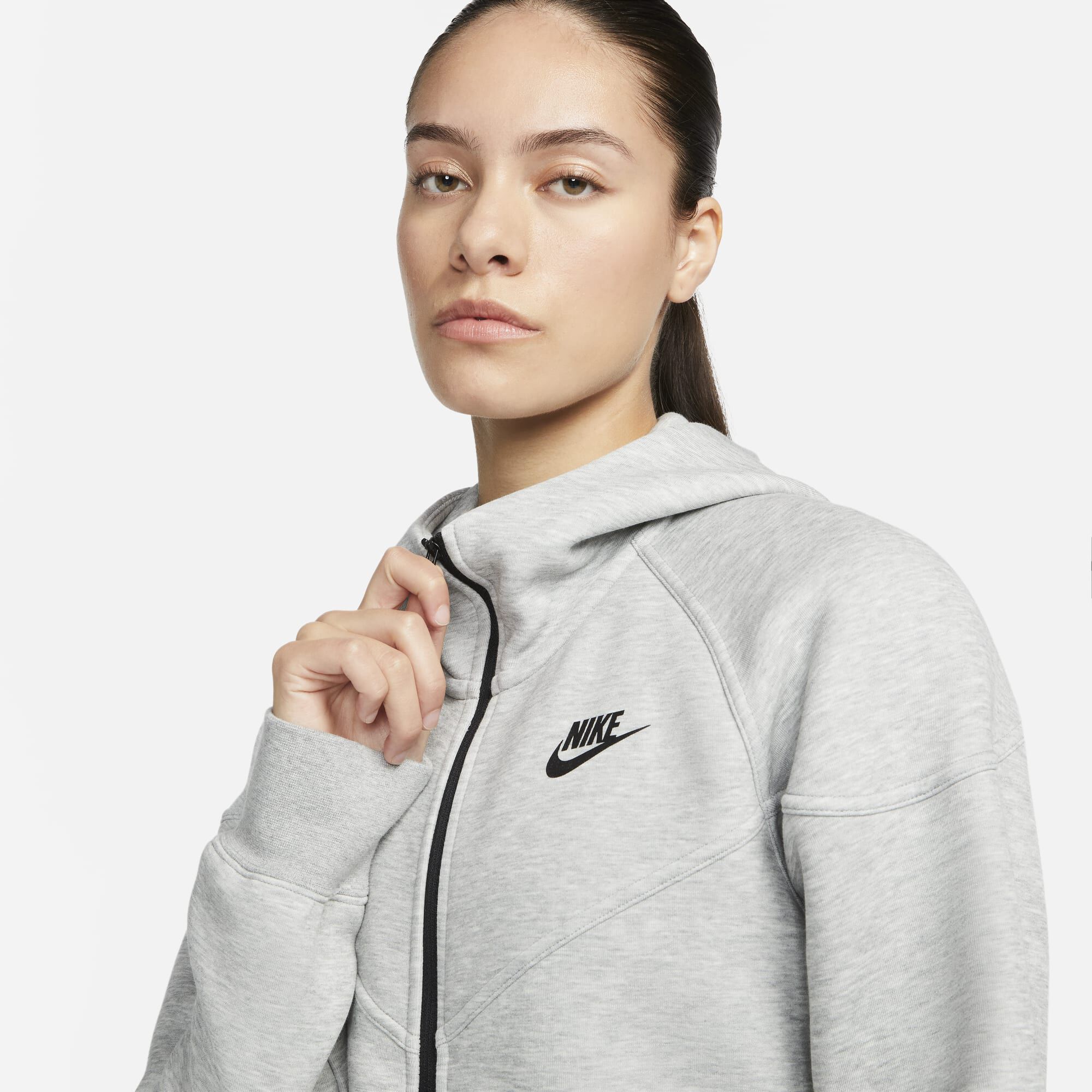 Nike Sportswear Tech Fleece Windrunner, Gris Oscuro Jaspeado/Negro, hi-res