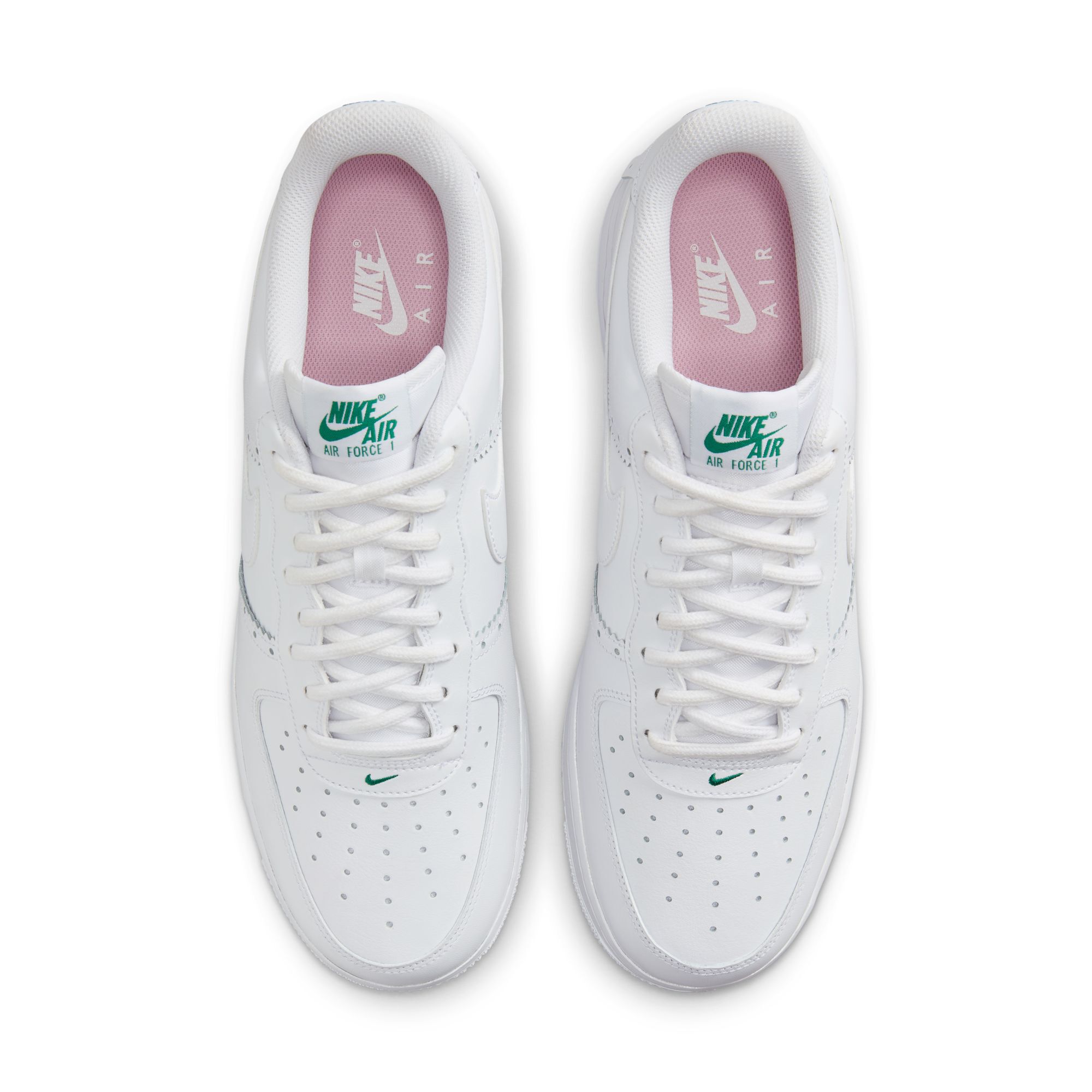 Nike Air Force 1 '07 LV8, Blanco/Blanco-Rosa Medio Suave-Malaquita, hi-res