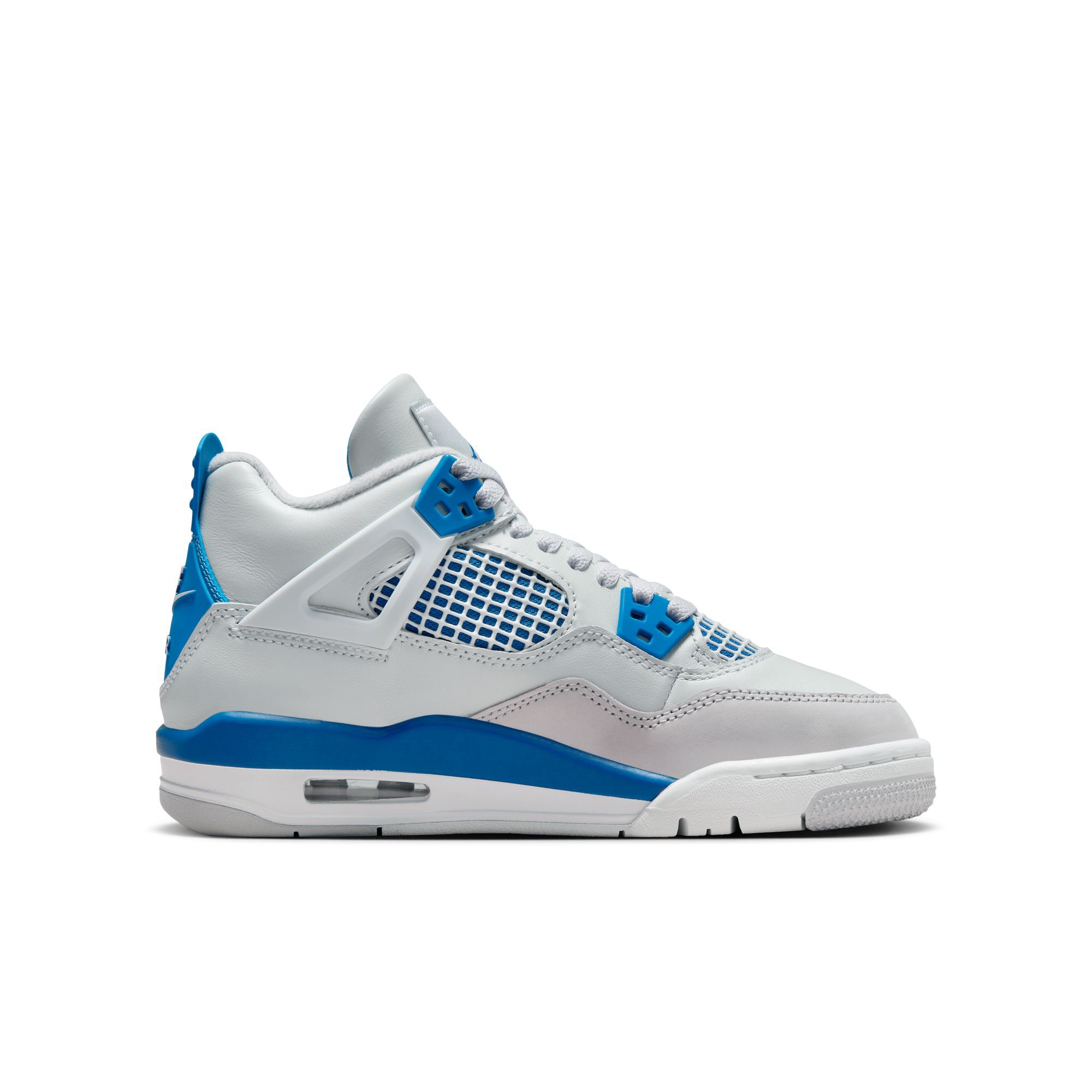 Air Jordan 4 Retro, Blanco Roto/Azul Militar-Gris Neutro, hi-res