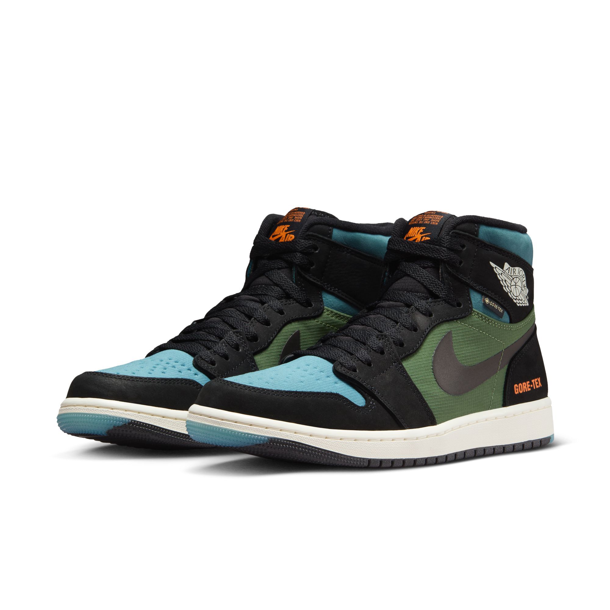 Air Jordan 1 Element, Negro/Mandarina brillante/Vela/Olivo claro Sky J, hi-res