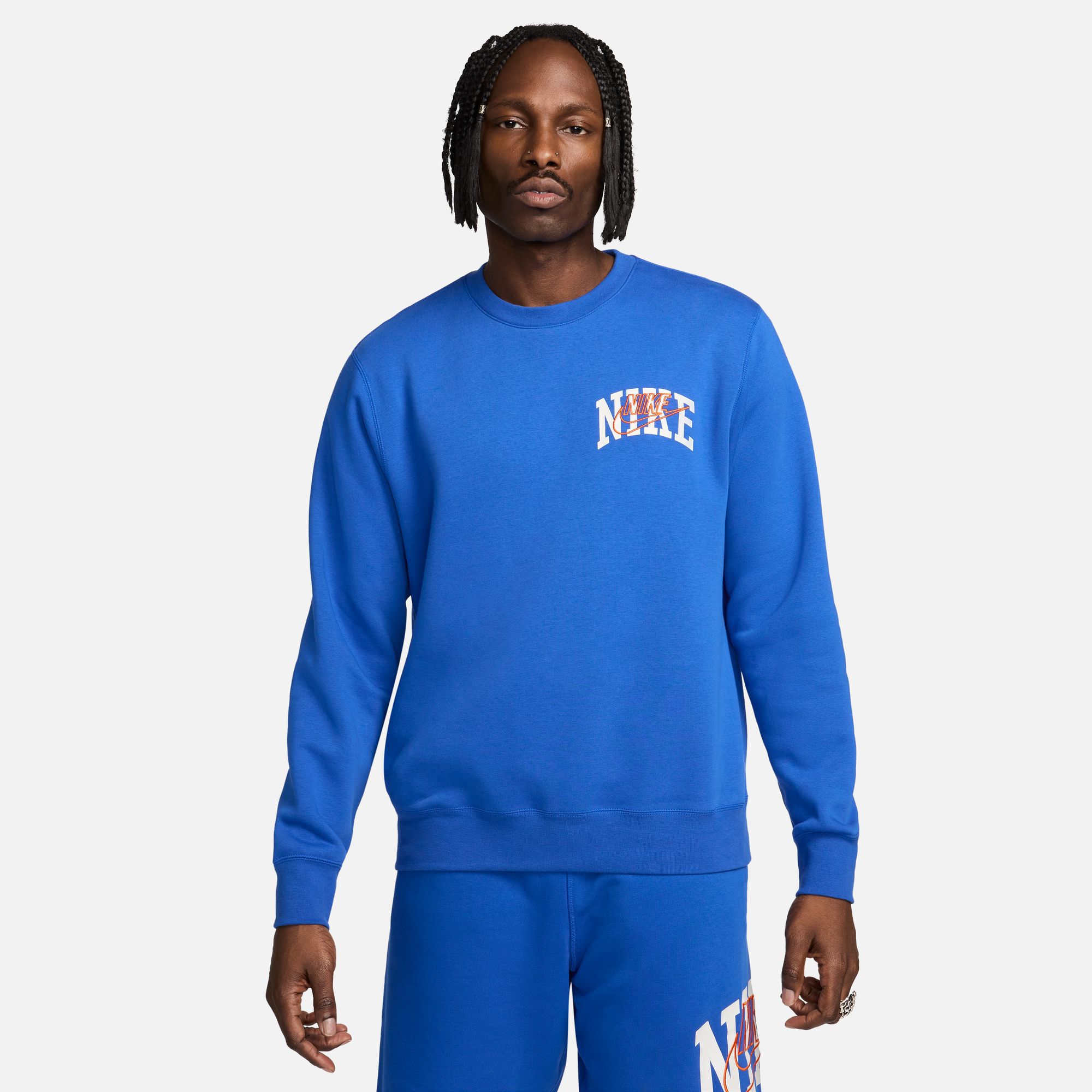 Nike Club Fleece, Juego Royal/Naranja De Seguridad, hi-res