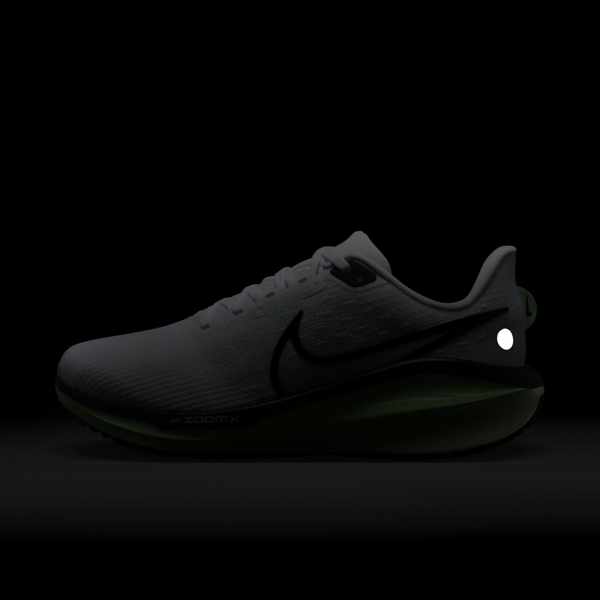 Nike Vomero 17, Blanco/Negro-Vapor Verde-Golpe Verde, hi-res