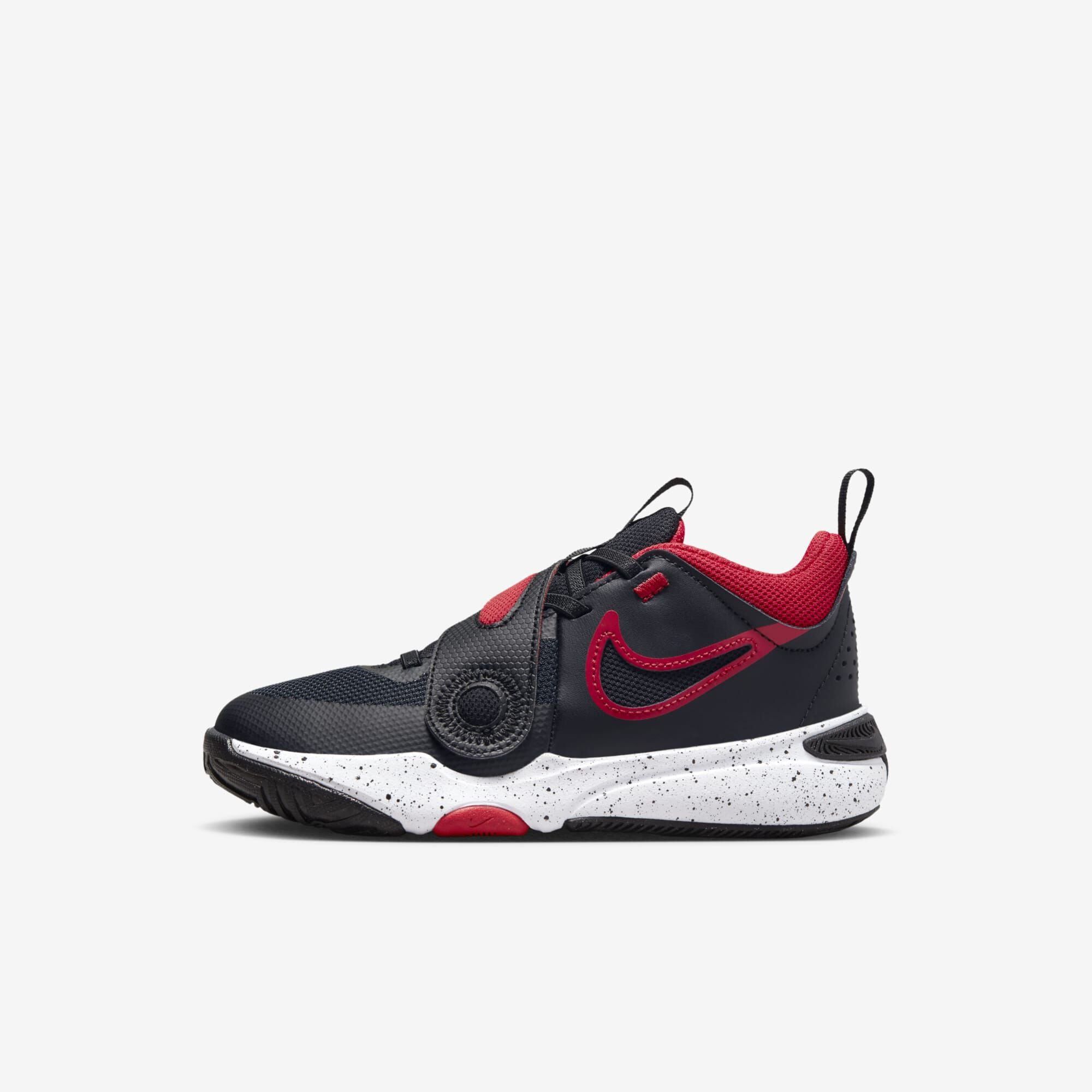 Nike Team Hustle D 11, Negro/Blanco/Rojo Universitario, hi-res